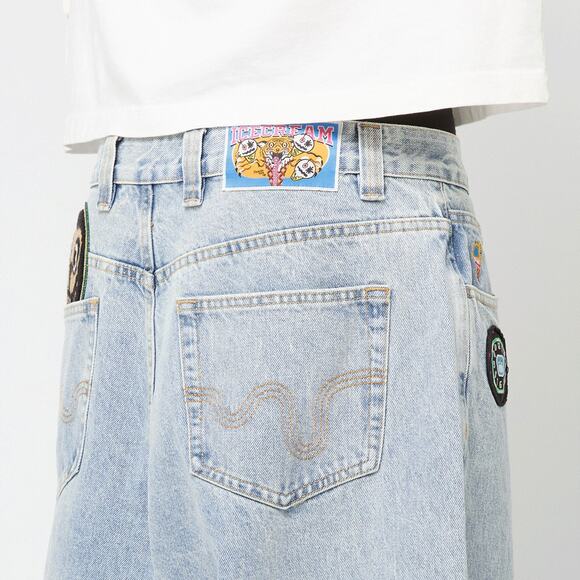 Ice cream Running Puppy Patch Triple Scoop baggy Jeans Heavy Wash Blue size 30 - Picture 6 of 16